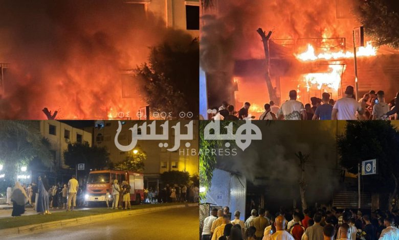 حريق يأتي على محل للمواد الغذائية بطنجة ( صور)