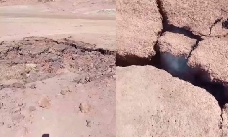 أزيلال : صعود ” دخان ابيض ” من اعماق الارض يثير القلق