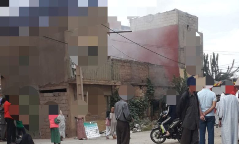 حريق مهول في منزل باولاد عياد يستنفر السلطات ببني ملال
