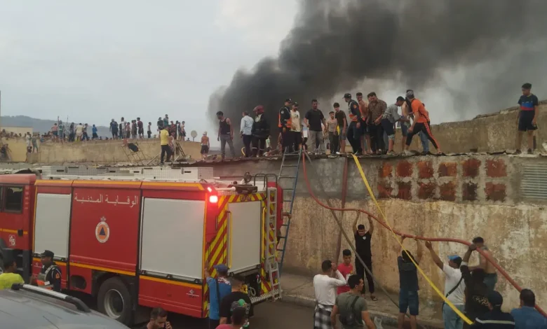 فاس.. مصرع شخص في حريق مهول بقيسارية بوجلود