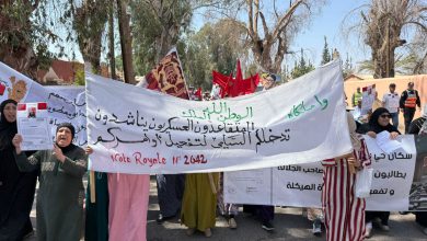 مسيرة حاشدة لأهالي متقاعدي الجيش بمراكش (صور)