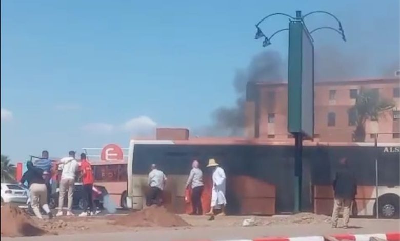 اندلاع حريق بحافلة “ألزا” متهالكة بمراكش