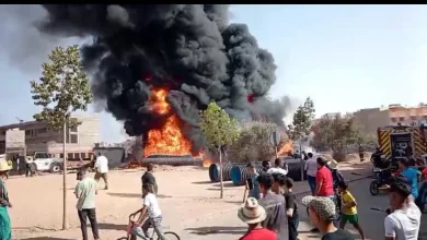 اندلاع حريق مهول بأنابيب بلاستيكية يستفز أمن مراكش (صور)