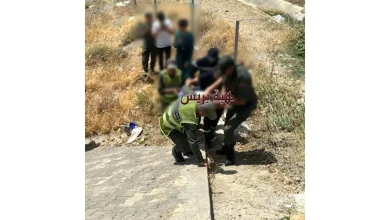 رجل يقفز من أعلى قنطرة القطار بخندق الورد في طنجة