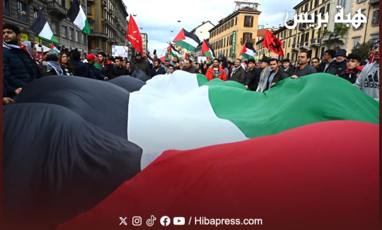 ميلانو.. مظاهرة حاشدة دعمًا لغزة وتنديدًا بالعدوان