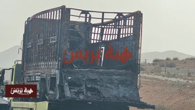 احتراق شاحنة بالطريق السيار بين جرسيف وتاوريرت يشل حركة المرور
