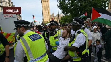 لندن.. توقيف 890 شخصًا خلال تظاهرة دعم مجموعة “فلسطين أكشن”